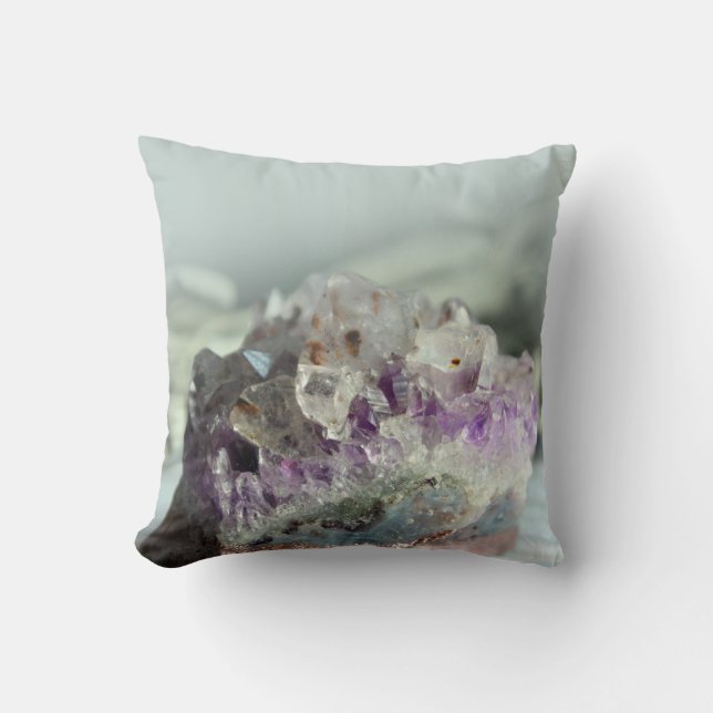 Amethyst Crystal Healing Cushion Pillow (Front)