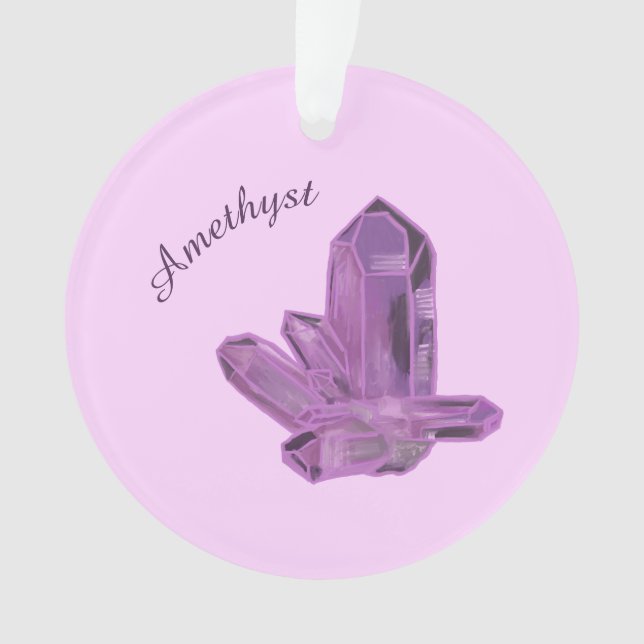 Amethyst Crystal Ornament – Protection & Calm  (Front)