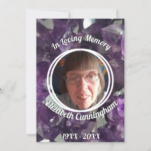 Amethyst Crystal Photo Memorial Programme