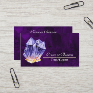 Amethyst Crystal Purple Beautiful Business Card