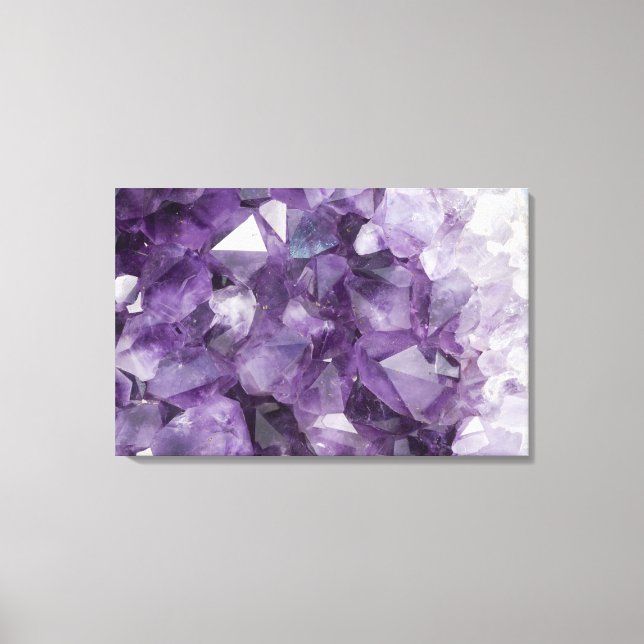 Amethyst crystals canvas print (Front)