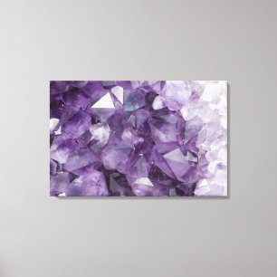 Amethyst crystals canvas print