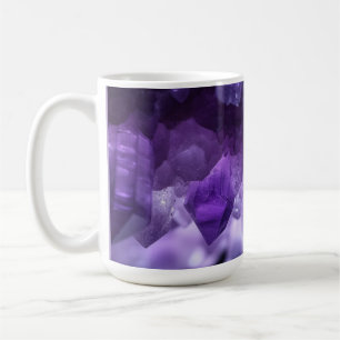 Amethyst crystals coffee mug