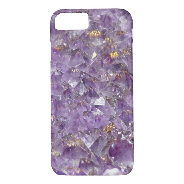 amethyst crystals phone case (Back)