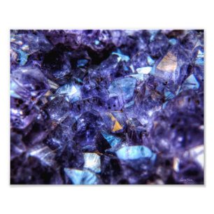 Amethyst Crystals Photo Print
