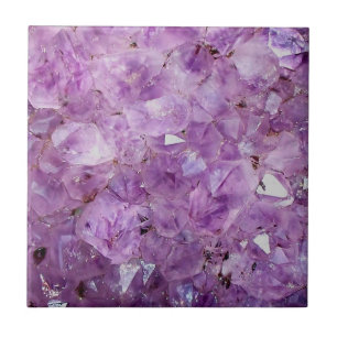 Amethyst crystals tile