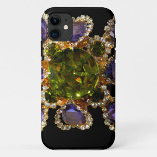 Amethyst, Diamonds, rhinestones, Emeralds iPhone 11 Case
