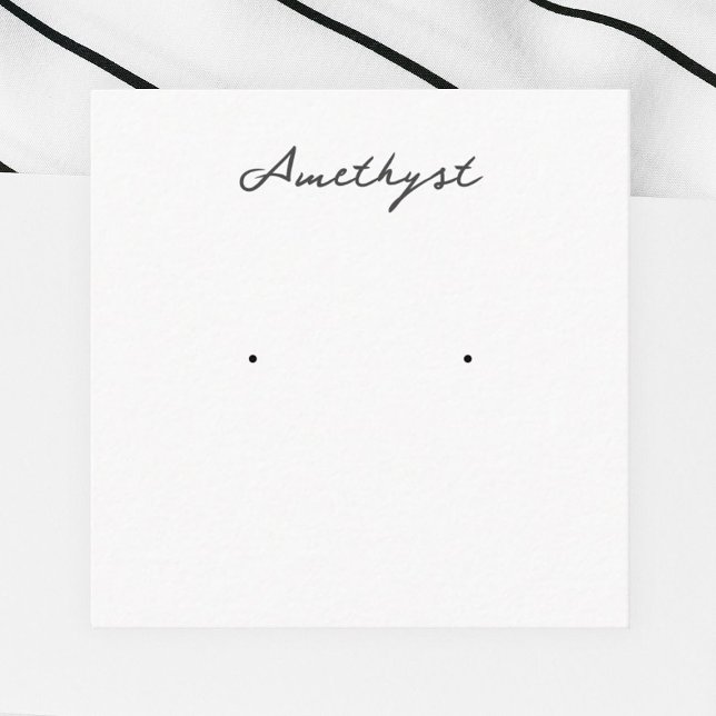 Amethyst Earring Jewellery Display Card (Creator Uploaded)