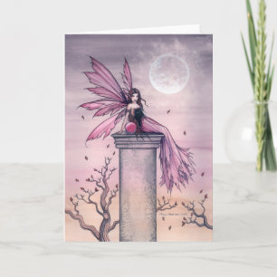 Amethyst Fantasy Fairy Blank Greeting Card