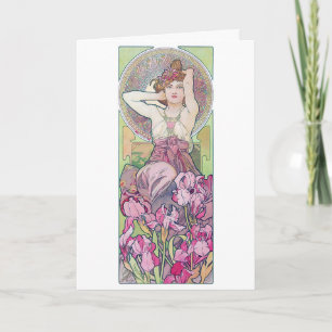 Amethyst (Four Jewels), Alphonse Mucha Card