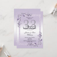 Amethyst Gem & Glitter 33rd Wedding Anniversary In