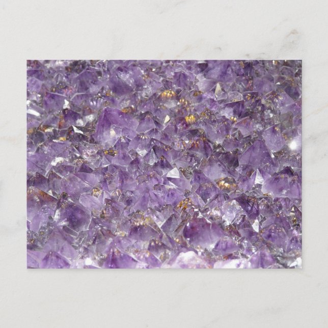 Amethyst gem violet crystal stone postcard (Front)