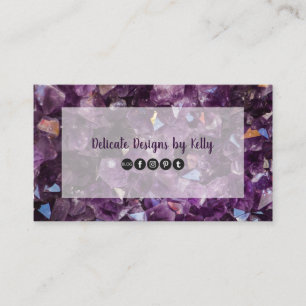Amethyst Gemstone Crystal Jewellery Designer Business Card