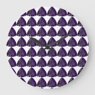 Amethyst Gemstone, February Birthstone, Purple Large Clock
