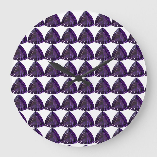 Amethyst Gemstone, February Birthstone, Purple Large Clock (Front)