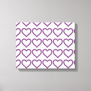 Amethyst Gemstone Heart Purple Canvas Print