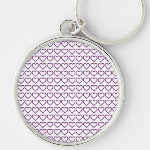 Amethyst Gemstone Heart Purple Keychain