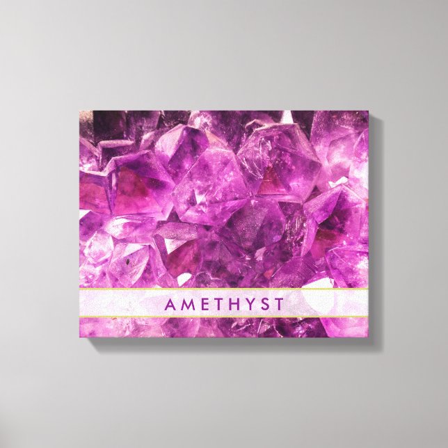 Amethyst Gemstone Image Shiny and Sparkly Canvas Print (Front)
