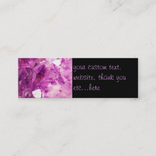 Amethyst Gemstone Image Shiny and Sparkly Mini Business Card