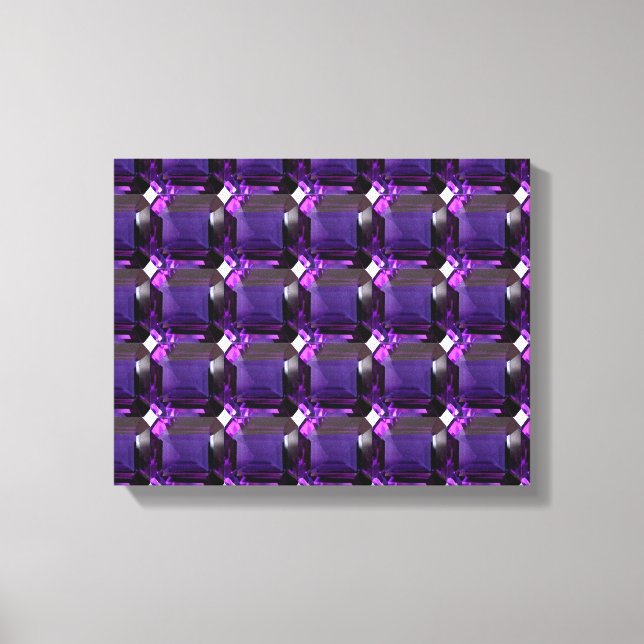Amethyst Gemstone Purple Canvas Print (Front)