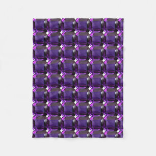Amethyst Gemstone Purple Fleece Blanket