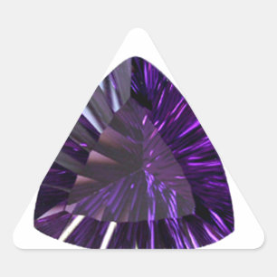 Amethyst Gemstone Triangle Sticker