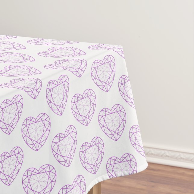 Amethyst gemstones heart line pattern cloth (In Situ)