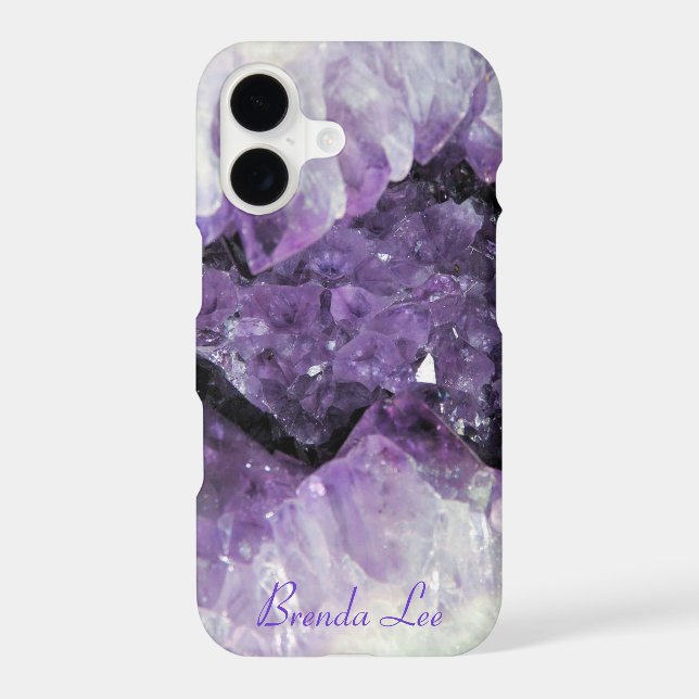 Amethyst Geode 3D look Case *Personalize* (Back)
