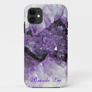 Amethyst Geode 3D look *Personalize* iPhone 11 Case