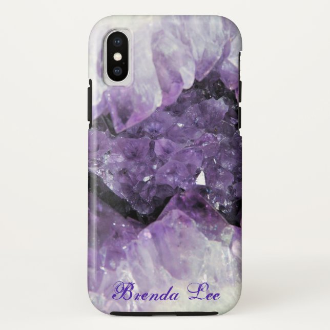 Amethyst Geode 3D  *Personalize* Case-Mate iPhone Case (Back)