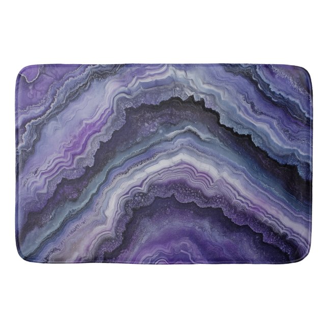 Amethyst Geode Fluid Pour Bath Mat (Front)
