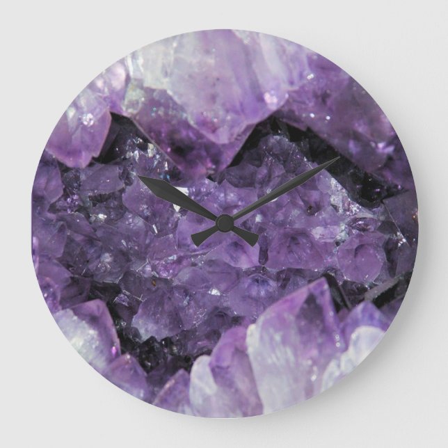 Amethyst Geode Wall Clock (Front)