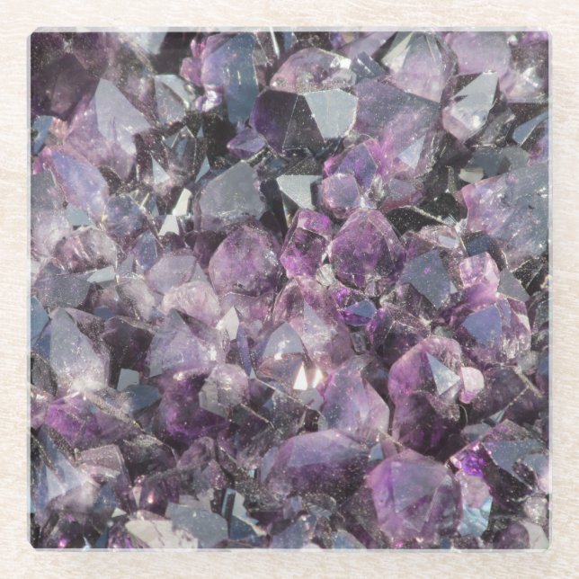 Amethyst Glass Coaster (Front)
