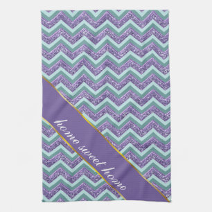 Amethyst Glass Zigzag Pattern Kitchen Towel