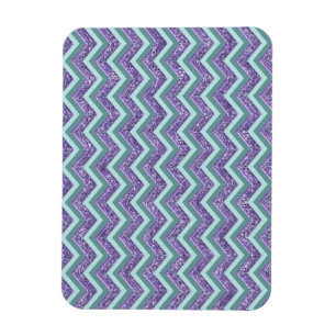 Amethyst Glass Zigzag Pattern Magnet
