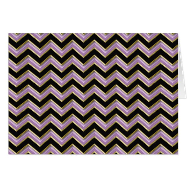 Amethyst Gold Black Zigzag Pattern (Front Horizontal)