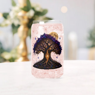 amethyst golden moon tree glass
