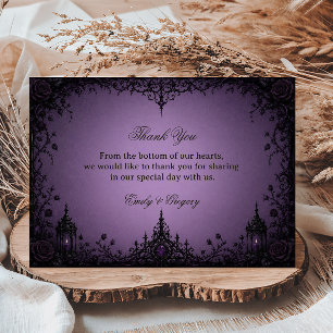 Amethyst Gothic Artwork Thank You Card