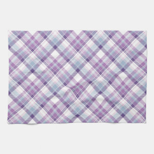 Amethyst Hues Plaid Kitchen Towel