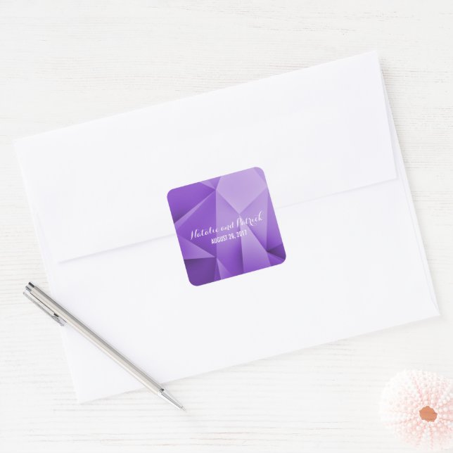 Amethyst Jewel Tones Wedding Stickers (Envelope)