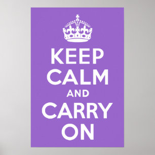 Amethyst Keep Calm and Carry On Poster