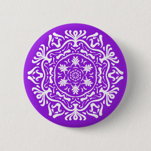 Amethyst Mandala 2 Inch Round Button