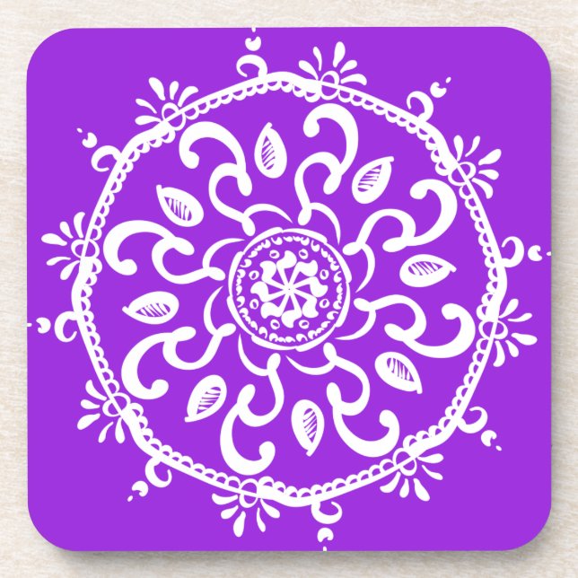 Amethyst Mandala Coaster (Front)