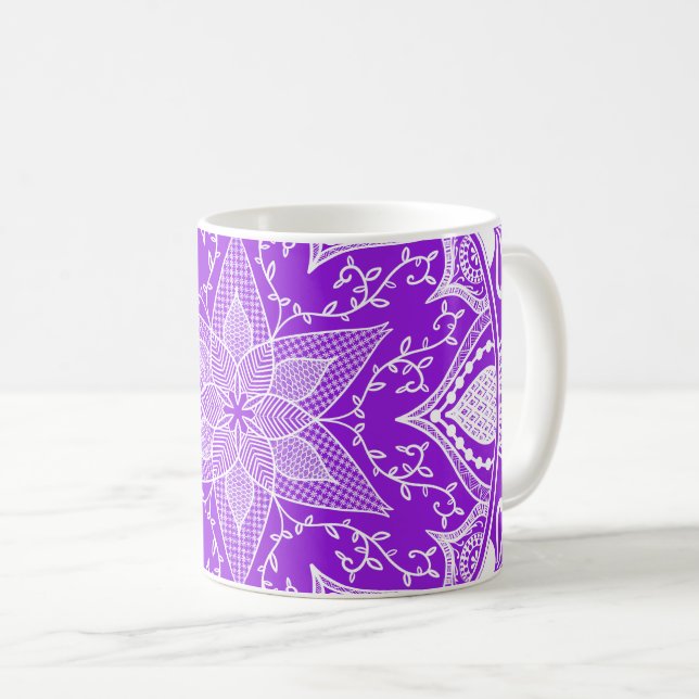 Amethyst Mandala Coffee Mug (Front Right)