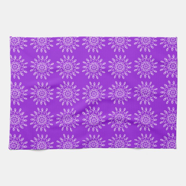 Amethyst Mandala Kitchen Towel (Horizontal)