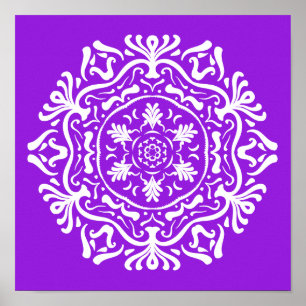 Amethyst Mandala Poster
