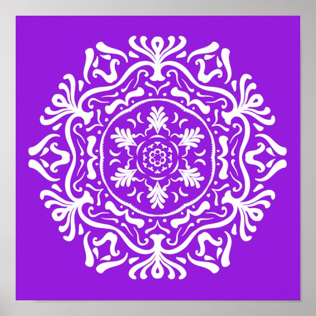 Amethyst Mandala Poster (Front)