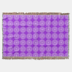 Amethyst Mandala Throw Blanket