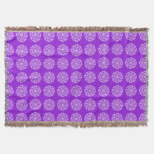 Amethyst Mandala Throw Blanket