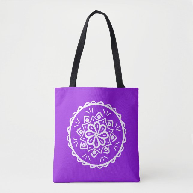 Amethyst Mandala Tote Bag (Front)